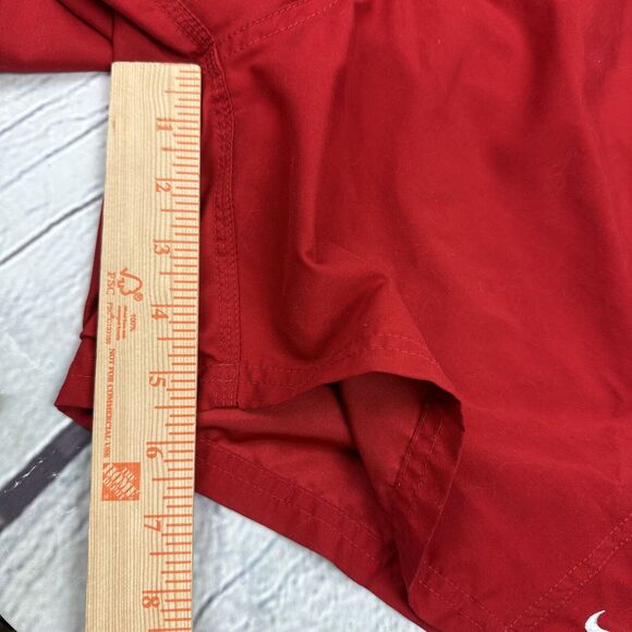 Vintage Nike Swim Shorts Mens XL Trunks Red Spellout Swoosh Back Logo Mesh Lined - Picture 8 of 8